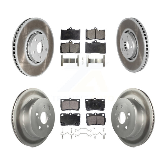 [Avant + Arrière] Kit de disque (revêtu) et plaquette (semi-métallique) de frein pour Lexus IS350 GS350 GS430 GS450h GS460 KGF-102217