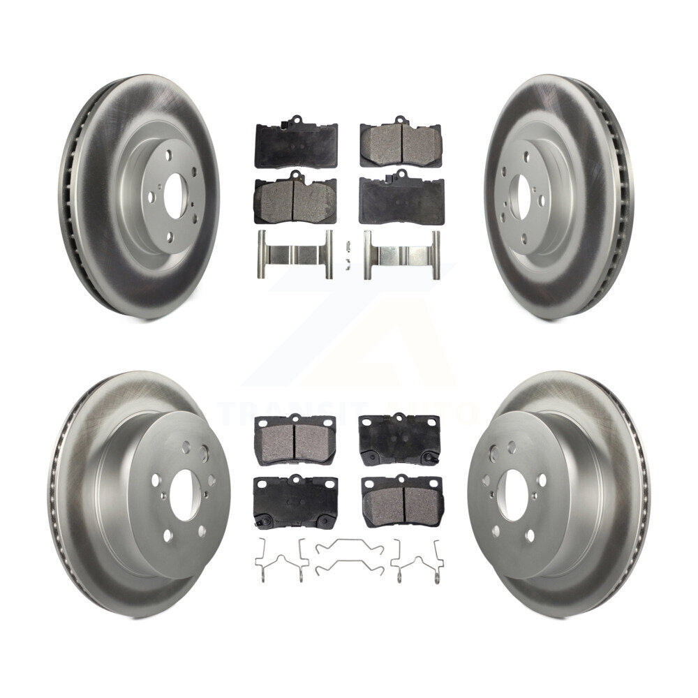 [Avant + Arrière] Kit de disque (revêtu) et plaquette (semi-métallique) de frein pour Lexus GS350 IS350 GS450h GS460 KGF-102218