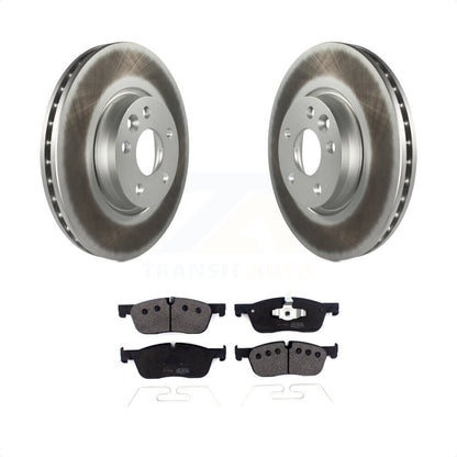 [Avant] Kit de disque (revêtu) et plaquette (semi-métallique) de frein pour 2016-2017 Land Rover Range Evoque avec 300mm Diameter Rotor KGF-102224 par Transit Auto