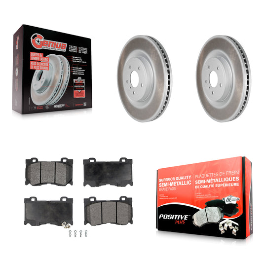 [Avant] Kit de disque (revêtu) et plaquette (semi-métallique) de frein pour INFINITI G37 Q50 Nissan 370Z Q60 M37 Q70 Q70L QX70 M56 FX50 Z KGF-102225