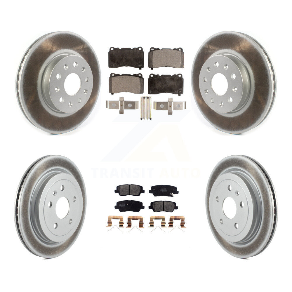 [Avant + Arrière] Kit de disque (revêtu) et plaquette (semi-métallique) de frein pour Cadillac CTS KGF-102233