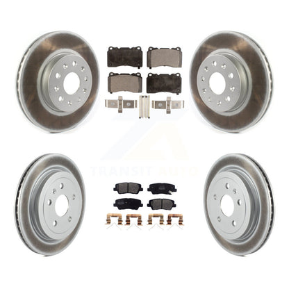[Avant + Arrière] Kit de disque (revêtu) et plaquette (semi-métallique) de frein pour Cadillac CTS KGF-102233