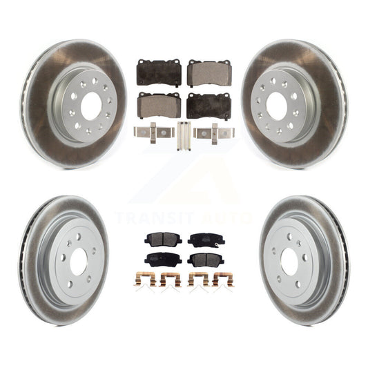 [Avant + Arrière] Kit de disque (revêtu) et plaquette (semi-métallique) de frein pour Cadillac CTS KGF-102233