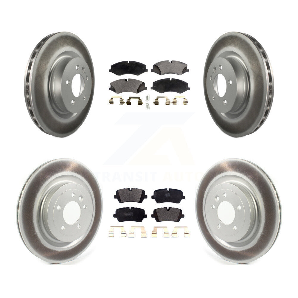 [Avant + Arrière] Kit de disque (revêtu) et plaquette (semi-métallique) de frein pour 2017 Land Rover Range Sport HSE SE avec GAS engine KGF-102234