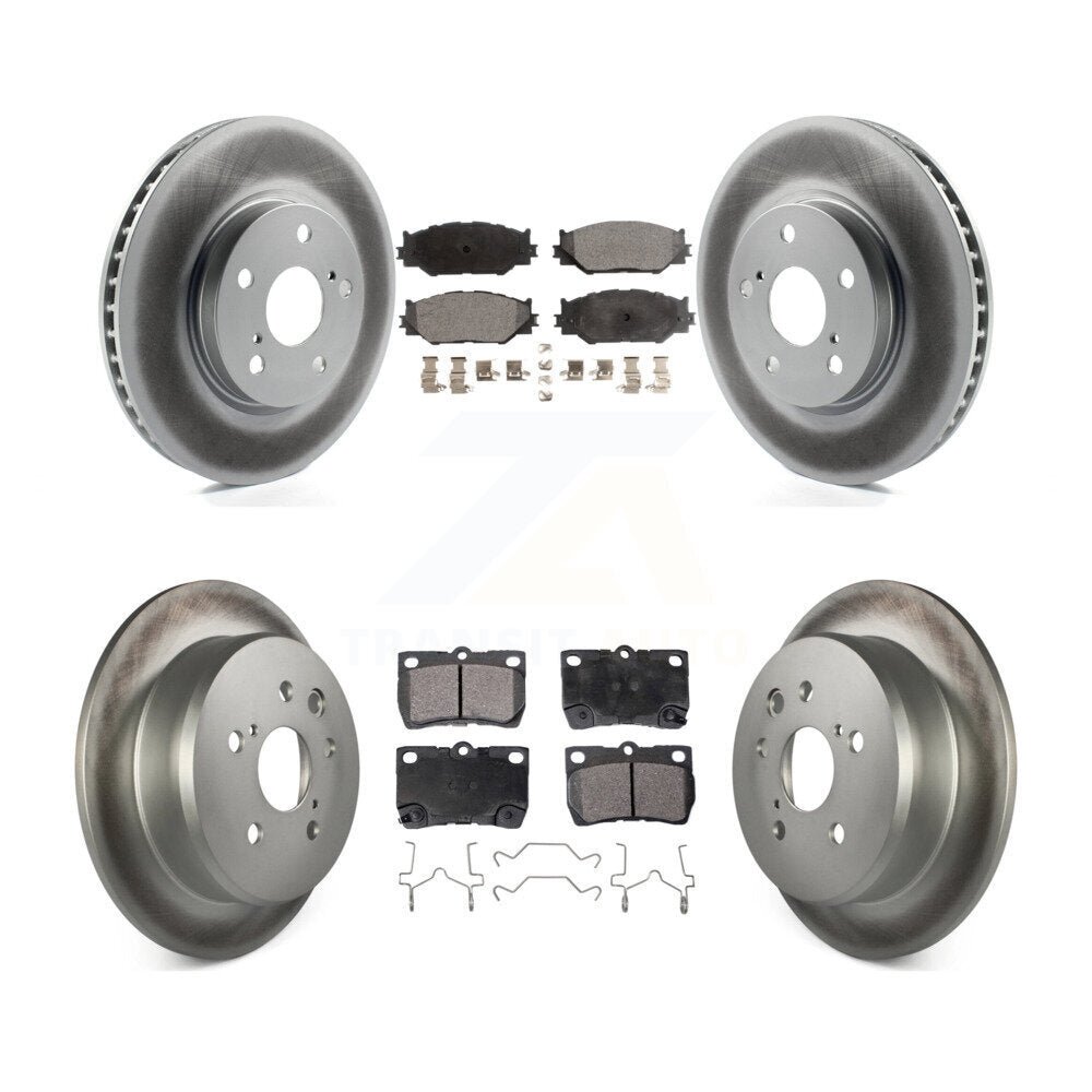 [Avant + Arrière] Kit de disque (revêtu) et plaquette (semi-métallique) de frein pour Lexus IS250 KGF-102235