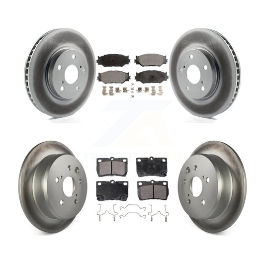 [Avant + Arrière] Kit de disque (revêtu) et plaquette (semi-métallique) de frein pour Lexus IS250 KGF-102235