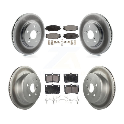 [Avant + Arrière] Kit de disque (revêtu) et plaquette (semi-métallique) de frein pour 2010-2013 Lexus IS250 C Vehicles Built Canadian Market KGF-102236