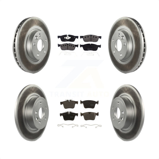 [Avant + Arrière] Kit de disque (revêtu) et plaquette (semi-métallique) de frein pour 2016-2017 Land Rover Range Evoque avec 300mm Diameter Rotor KGF-102238 par Transit Auto