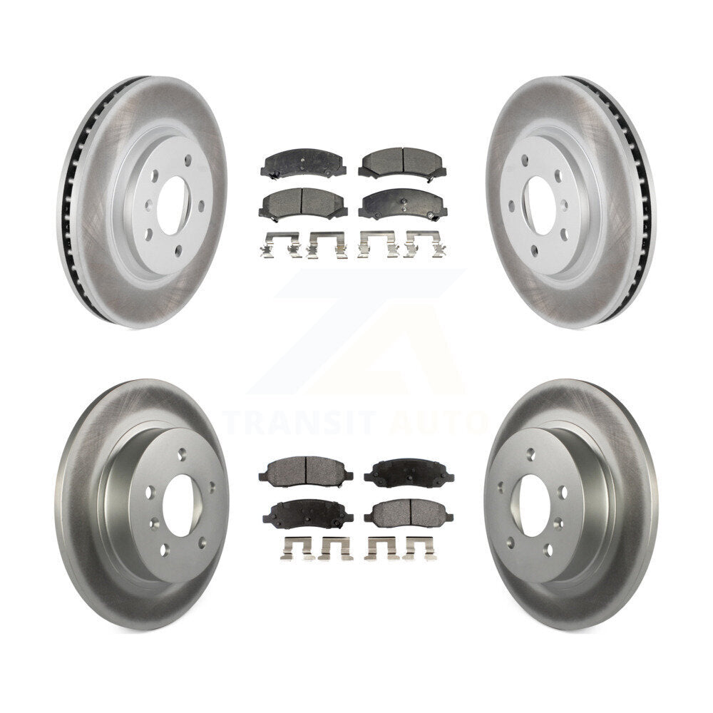 [Avant + Arrière] Kit de disque (revêtu) et plaquette (semi-métallique) de frein pour Buick Lucerne KGF-102239