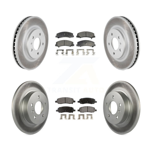 [Avant + Arrière] Kit de disque (revêtu) et plaquette (semi-métallique) de frein pour Buick Lucerne KGF-102239
