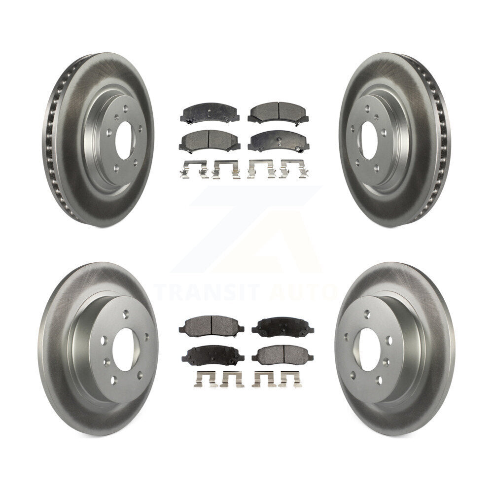 [Avant + Arrière] Kit de disque (revêtu) et plaquette (semi-métallique) de frein pour 2006-2011 Buick Lucerne Cadillac DTS KGF-102240