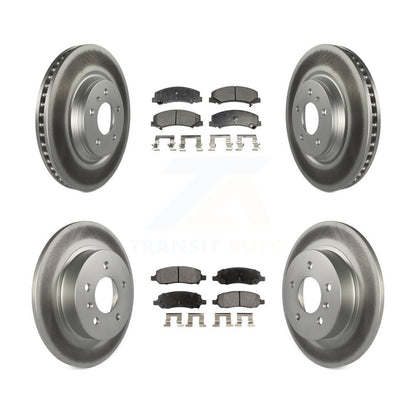 [Avant + Arrière] Kit de disque (revêtu) et plaquette (semi-métallique) de frein pour 2006-2011 Buick Lucerne Cadillac DTS KGF-102240