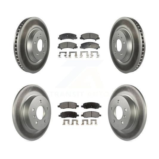 [Avant + Arrière] Kit de disque (revêtu) et plaquette (semi-métallique) de frein pour 2006-2011 Buick Lucerne Cadillac DTS KGF-102240