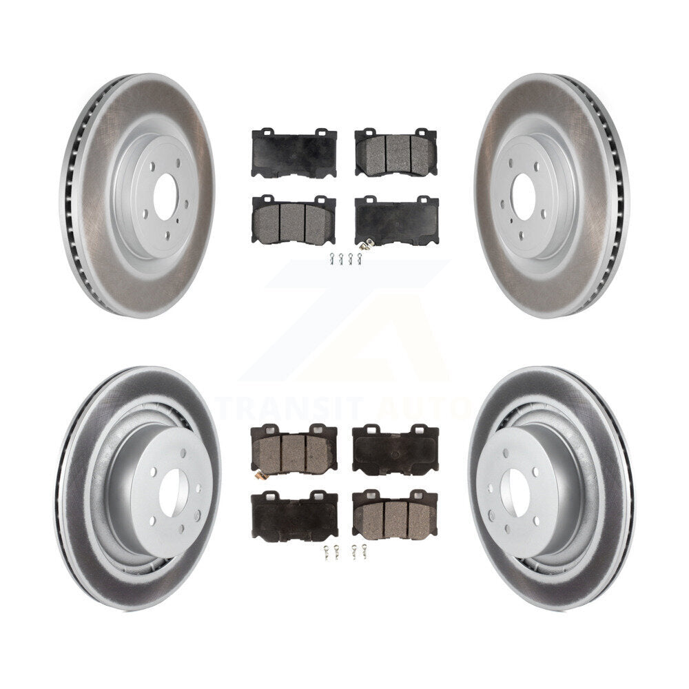 [Avant + Arrière] Kit de disque (revêtu) et plaquette (semi-métallique) de frein pour INFINITI G37 Nissan 370Z Q60 Z KGF-102242