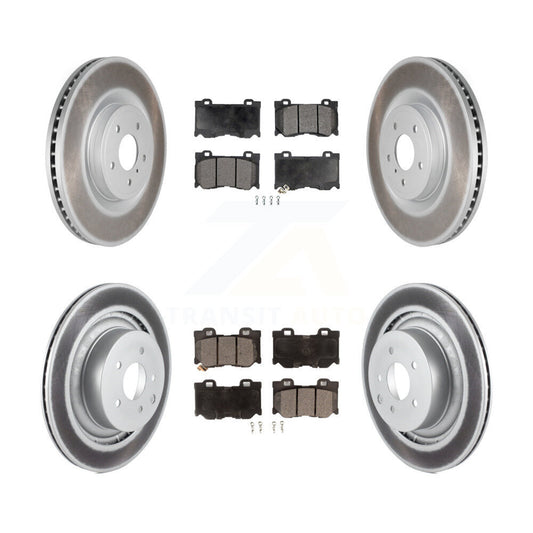 [Avant + Arrière] Kit de disque (revêtu) et plaquette (semi-métallique) de frein pour INFINITI G37 Nissan 370Z Q60 Z KGF-102242