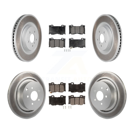 [Avant + Arrière] Kit de disque (revêtu) et plaquette (semi-métallique) de frein pour INFINITI Q50 M37 Q60 Q70 Q70L QX70 M56 FX50 KGF-102244