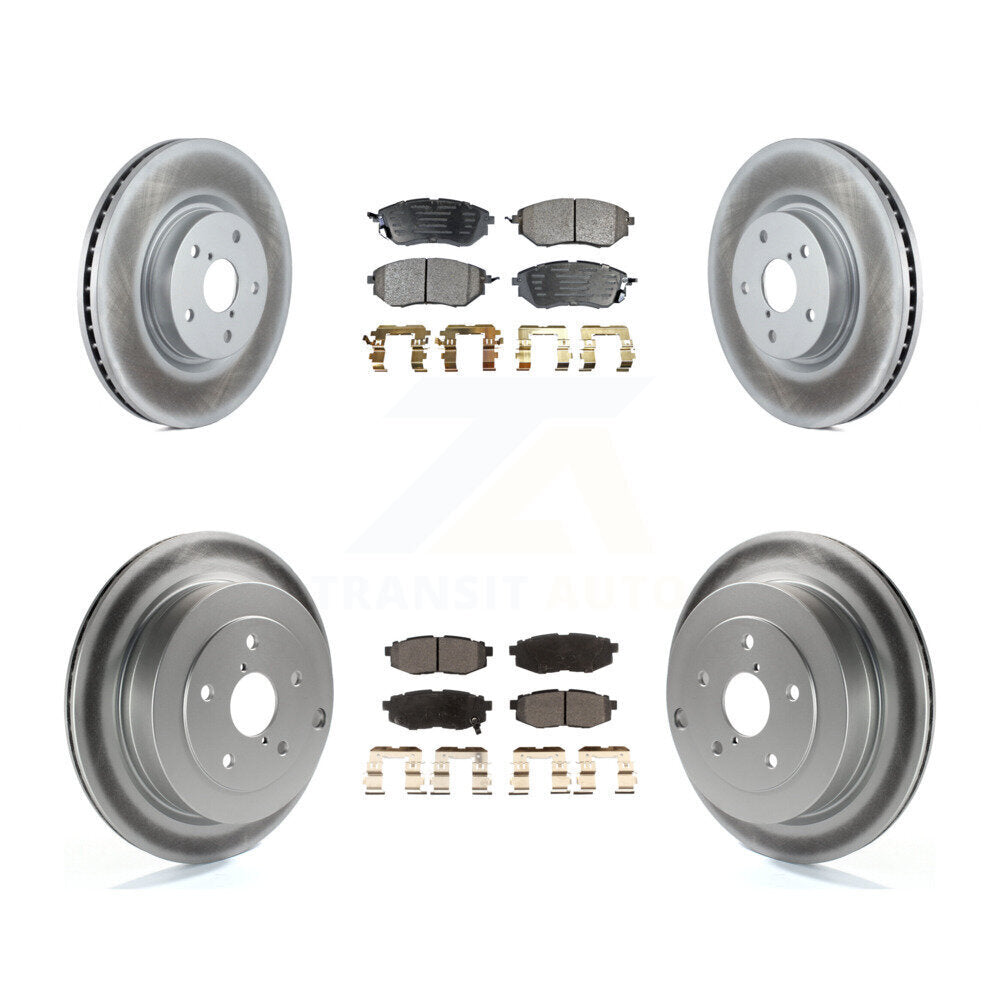 [Avant + Arrière] Kit de disque (revêtu) et plaquette (semi-métallique) de frein pour Subaru Tribeca B9 KGF-102248