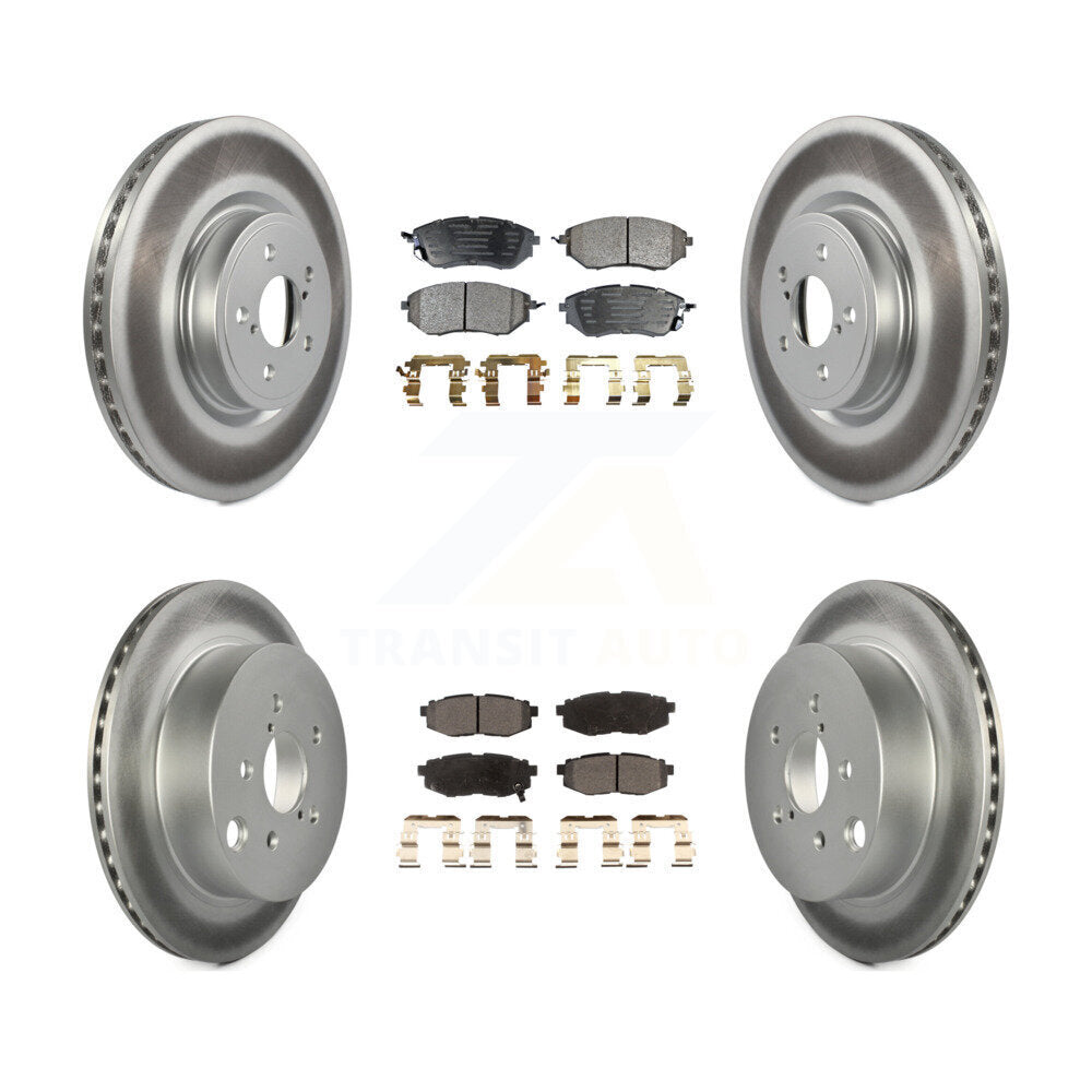 [Avant + Arrière] Kit de disque (revêtu) et plaquette (semi-métallique) de frein pour 2014-2018 Subaru Forester 2.0L KGF-102250
