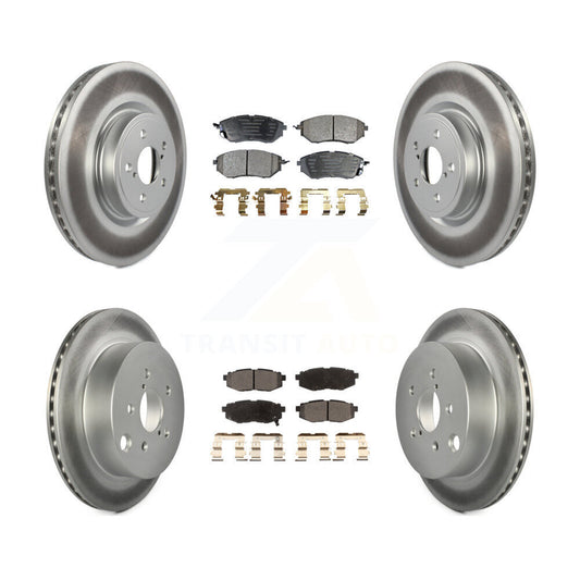[Avant + Arrière] Kit de disque (revêtu) et plaquette (semi-métallique) de frein pour 2014-2018 Subaru Forester 2.0L KGF-102250