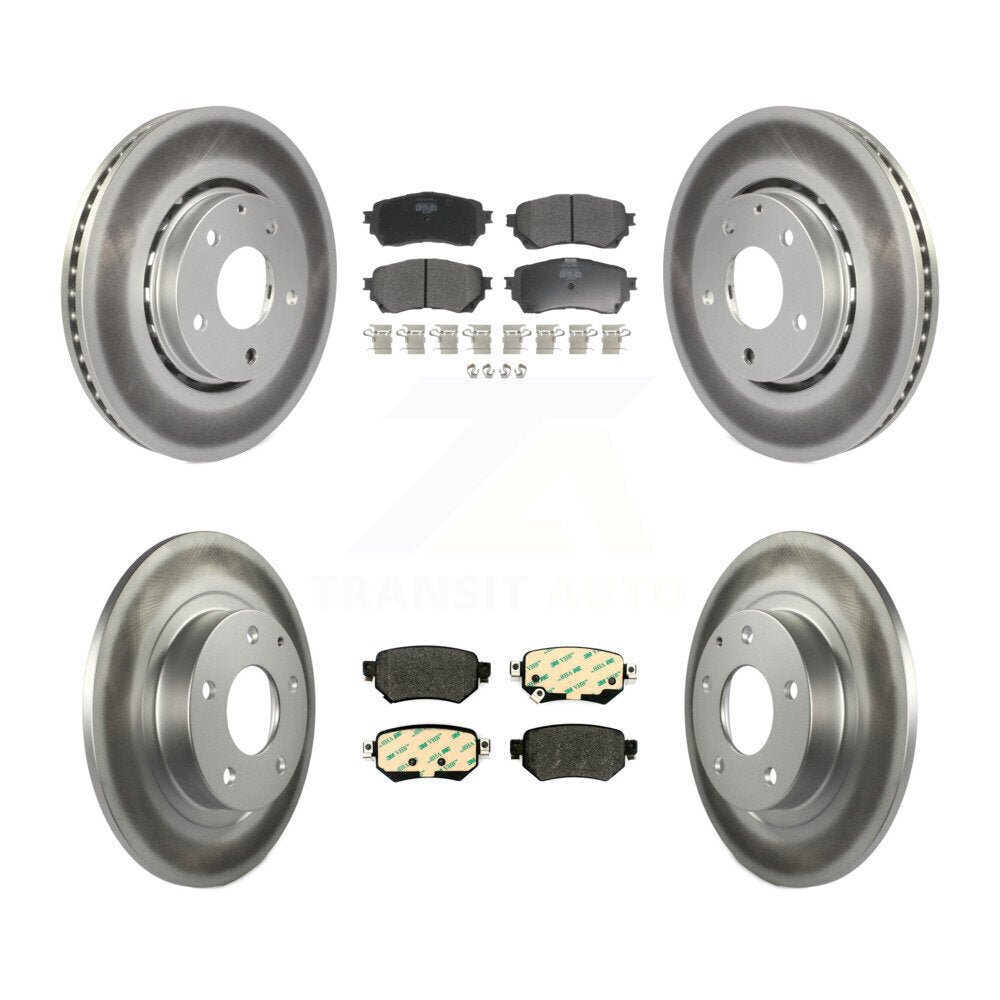 [Avant + Arrière] Kit de disque (revêtu) et plaquette (semi-métallique) de frein pour 2019-2021 Mazda 6 Naturally Aspirated KGF-102262