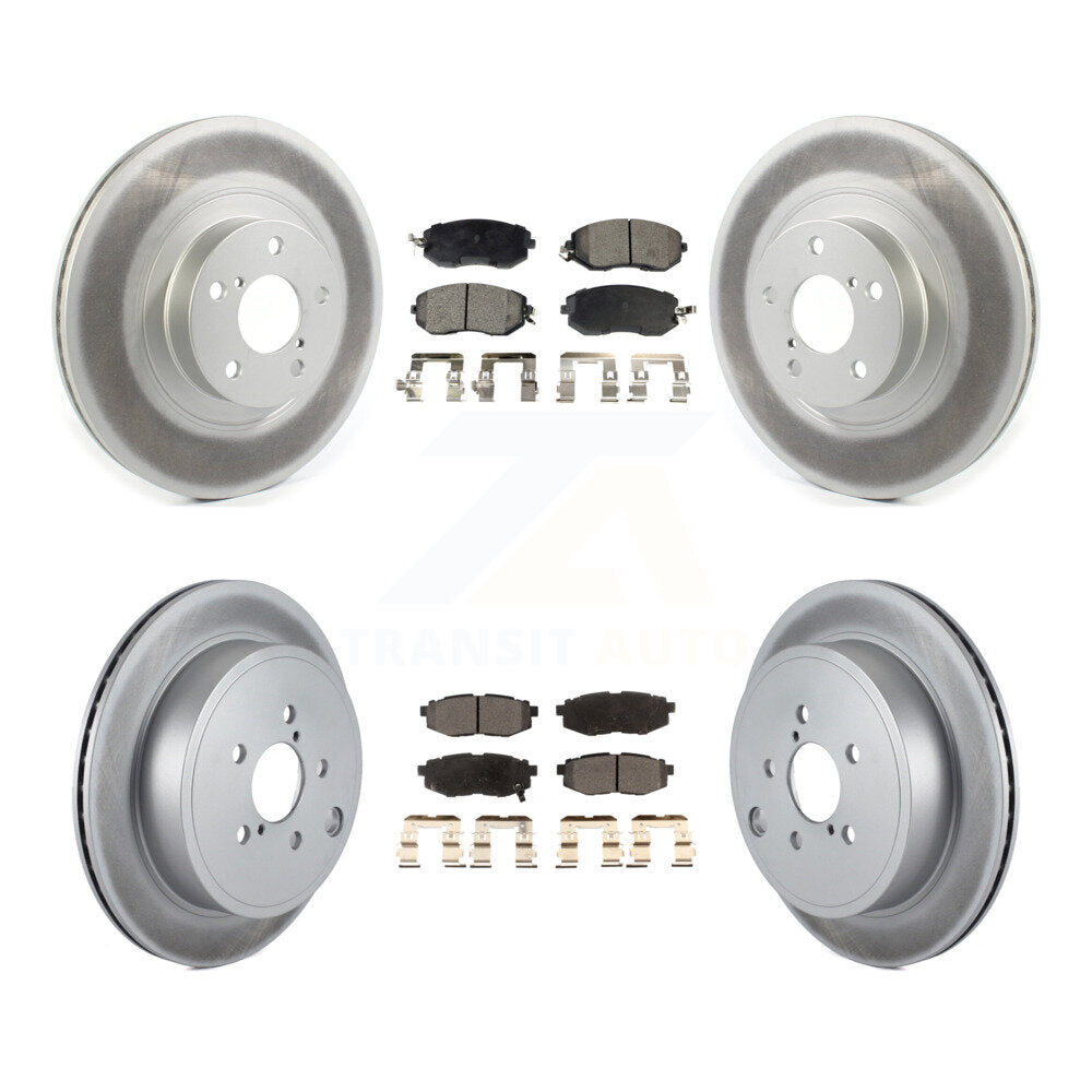 [Avant + Arrière] Kit de disque (revêtu) et plaquette (semi-métallique) de frein pour Toyota 86 Subaru BRZ KGF-102263