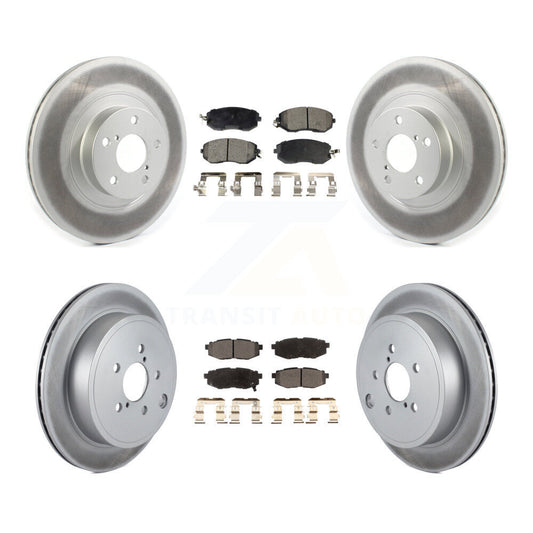 [Avant + Arrière] Kit de disque (revêtu) et plaquette (semi-métallique) de frein pour Toyota 86 Subaru BRZ KGF-102263