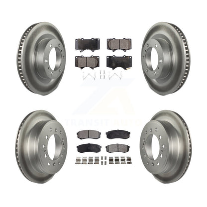 [Avant + Arrière] Kit de disque (revêtu) et plaquette (semi-métallique) de frein pour Toyota 4Runner Lexus GX460 KGF-102264
