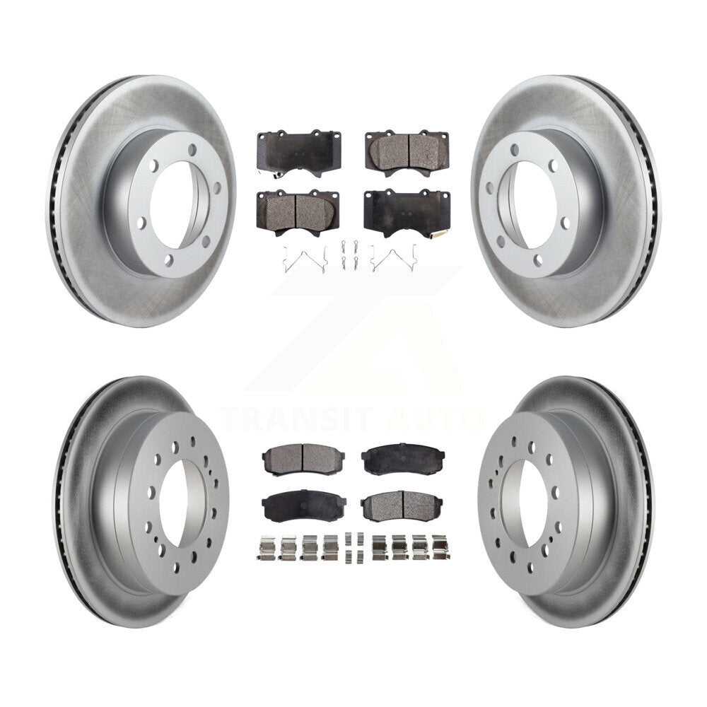 [Avant + Arrière] Kit de disque (revêtu) et plaquette (semi-métallique) de frein pour Toyota Sequoia KGF-102265