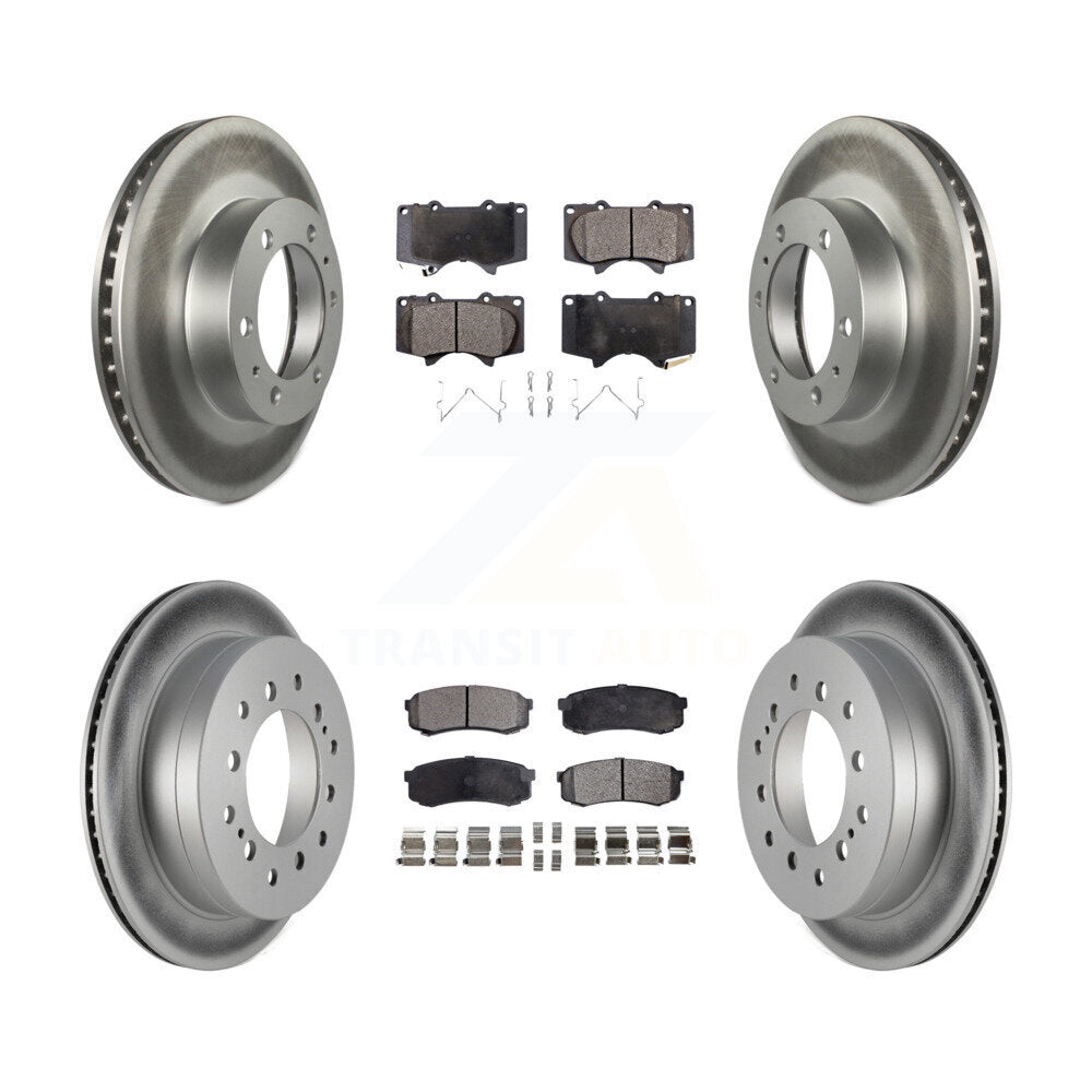 [Avant + Arrière] Kit de disque (revêtu) et plaquette (semi-métallique) de frein pour Toyota 4Runner FJ Cruiser KGF-102266
