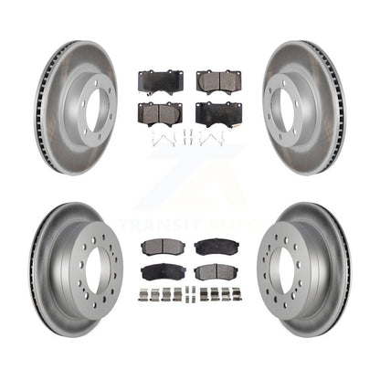 [Avant + Arrière] Kit de disque (revêtu) et plaquette (semi-métallique) de frein pour Toyota 4Runner Lexus GX470 KGF-102267
