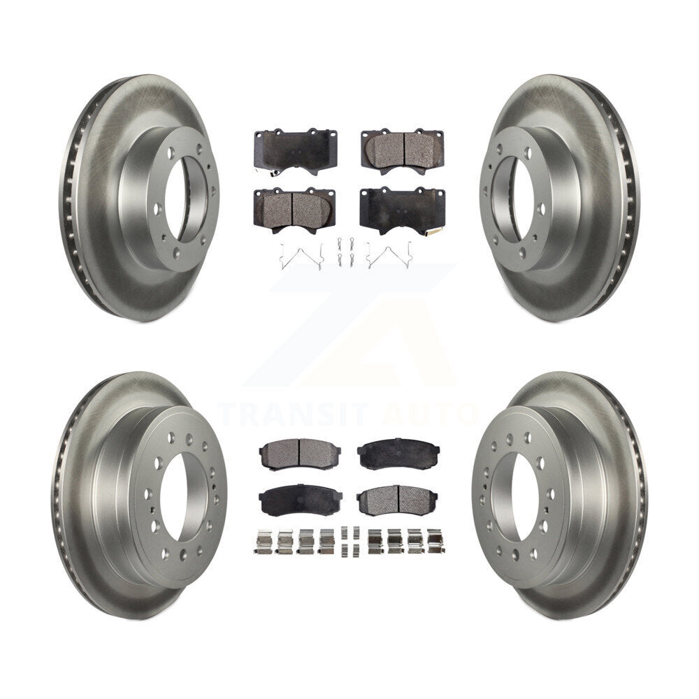 [Avant + Arrière] Kit de disque (revêtu) et plaquette (semi-métallique) de frein pour 2010-2014 Toyota FJ Cruiser KGF-102268