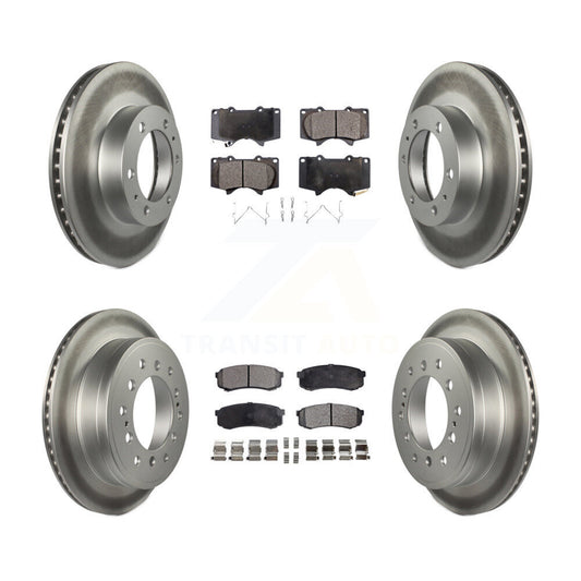 [Avant + Arrière] Kit de disque (revêtu) et plaquette (semi-métallique) de frein pour 2010-2014 Toyota FJ Cruiser KGF-102268