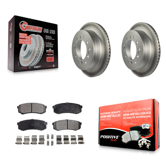 [Arrière] Kit de disque (revêtu) et plaquette (semi-métallique) de frein pour Toyota 4Runner Lexus GX460 FJ Cruiser KGF-102271