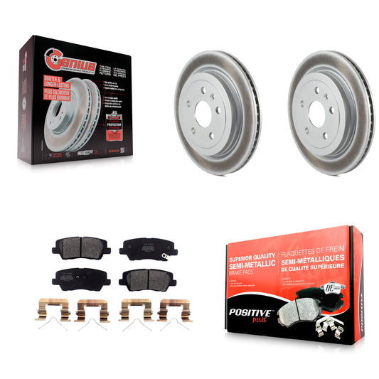 [Arrière] Kit de disque (revêtu) et plaquette (semi-métallique) de frein pour Cadillac CTS KGF-102275