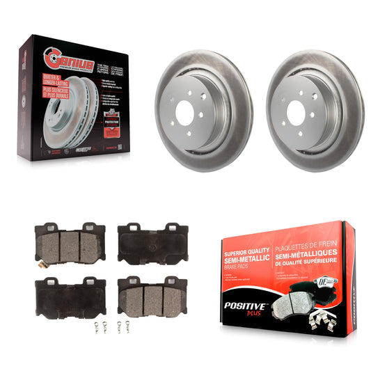 [Arrière] Kit de disque (revêtu) et plaquette (semi-métallique) de frein pour INFINITI Q50 M37 Q60 Q70 Q70L QX70 M56 FX50 KGF-102277