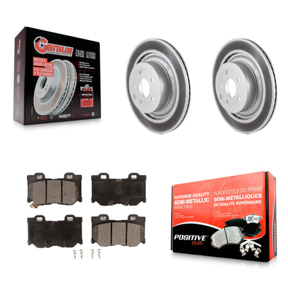 [Arrière] Kit de disque (revêtu) et plaquette (semi-métallique) de frein pour INFINITI G37 Nissan 370Z Q60 Z KGF-102278