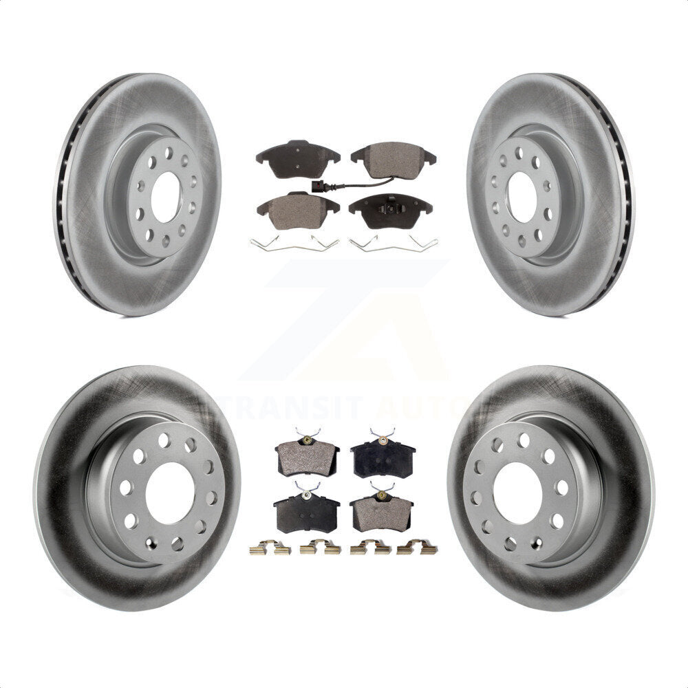 [Avant + Arrière] Kit de disque (revêtu) et plaquette (semi-métallique) de frein pour 2014 Volkswagen Beetle R-Line GSR avec 272mm Diameter Rotor KGF-102283 par Transit Auto