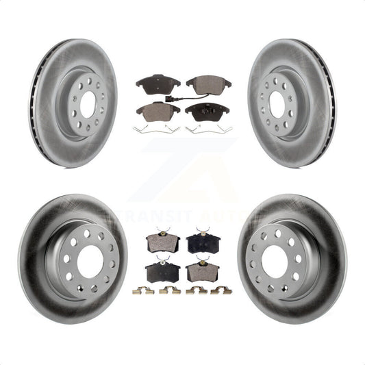 [Avant + Arrière] Kit de disque (revêtu) et plaquette (semi-métallique) de frein pour 2014 Volkswagen Beetle R-Line GSR avec 272mm Diameter Rotor KGF-102283 par Transit Auto