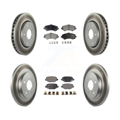 [Avant + Arrière] Kit de disque (revêtu) et plaquette (semi-métallique) de frein pour Dodge Grand Caravan Chrysler Town & Country Journey Ram C/V Volkswagen Routan KGF-102285