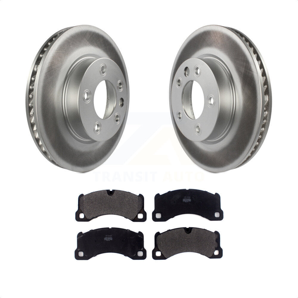 [Avant] Kit de disque (revêtu) et plaquette (semi-métallique) de frein pour 2016-2017 Volkswagen Touareg KGF-102296 par Transit Auto