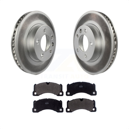 [Avant] Kit de disque (revêtu) et plaquette (semi-métallique) de frein pour 2016-2017 Volkswagen Touareg KGF-102296 par Transit Auto