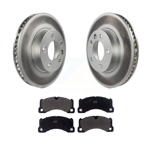 [Avant] Kit de disque (revêtu) et plaquette (semi-métallique) de frein pour 2016-2017 Volkswagen Touareg KGF-102296 par Transit Auto