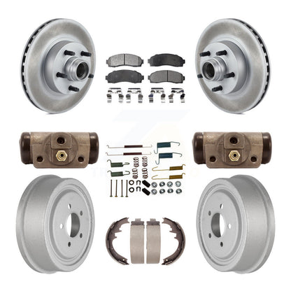 [Avant + Arrière] Kit de disque (revêtu) et plaquette (semi-métallique) de frein pour 2006-2009 Ford Ranger RWD avec 10" Diameter KGF-102299