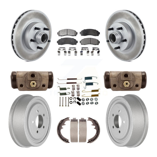 [Avant + Arrière] Kit de disque (revêtu) et plaquette (semi-métallique) de frein pour 2006-2009 Ford Ranger RWD avec 10" Diameter KGF-102299