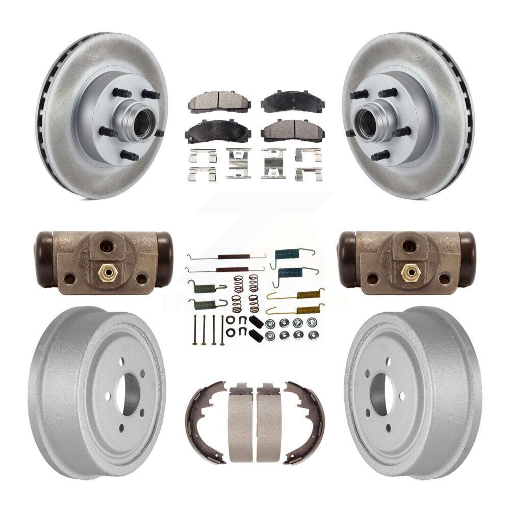 [Avant + Arrière] Kit de disque (revêtu) et plaquette (semi-métallique) de frein pour Ford Ranger avec 10" Diameter KGF-102300