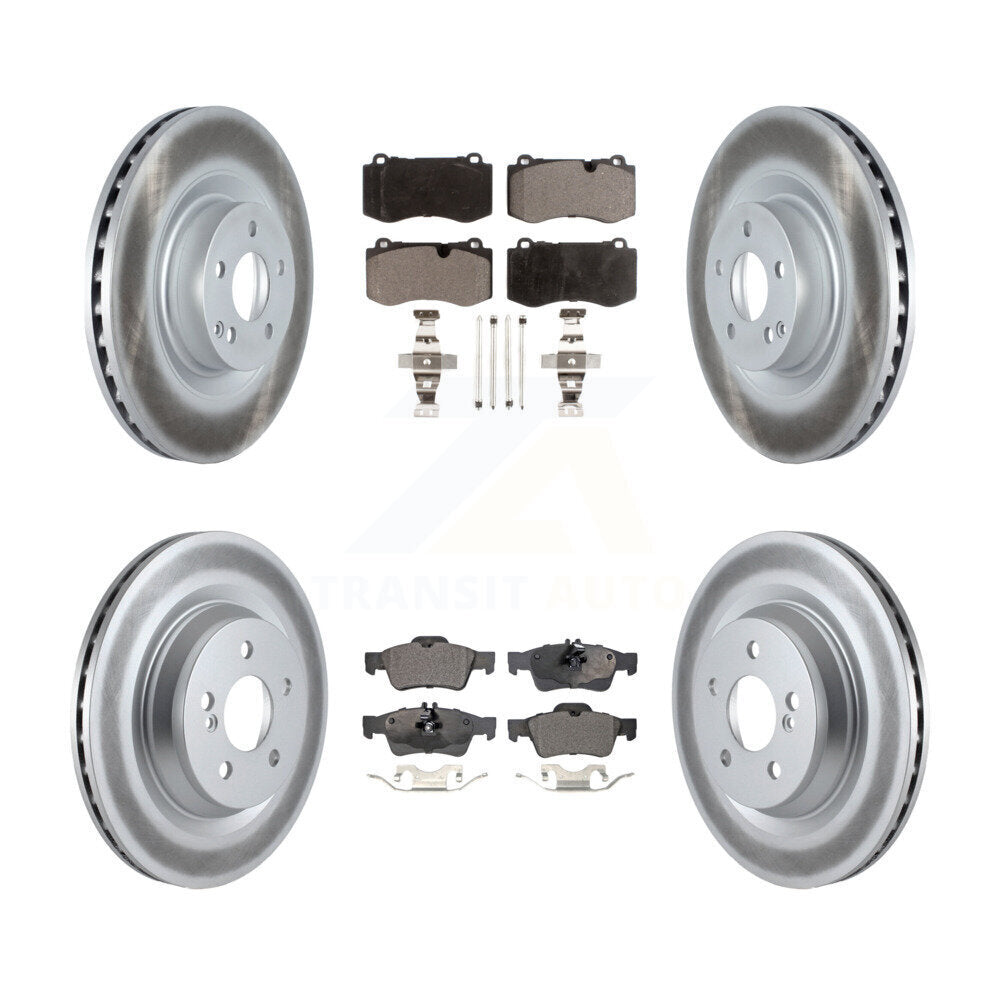 [Avant + Arrière] Kit de disque (revêtu) et plaquette (semi-métallique) de frein pour Mercedes-Benz S550 SL550 S600 CL550 S400 S350 CL600 S450 KGF-102325