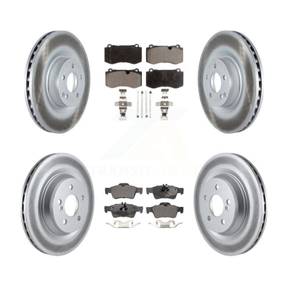 [Avant + Arrière] Kit de disque (revêtu) et plaquette (semi-métallique) de frein pour Mercedes-Benz S550 SL550 S600 CL550 S400 S350 CL600 S450 KGF-102325