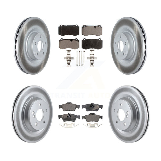 [Avant + Arrière] Kit de disque (revêtu) et plaquette (semi-métallique) de frein pour Mercedes-Benz S550 SL550 S600 CL550 S400 S350 CL600 S450 KGF-102325
