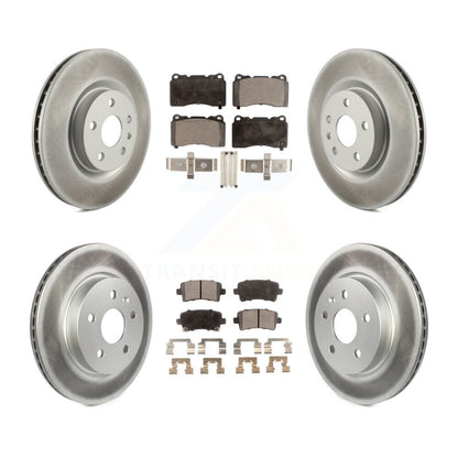 [Avant + Arrière] Kit de disque (revêtu) et plaquette (semi-métallique) de frein pour 2013-2019 Cadillac XTS sans Heavy Duty Brakes KGF-102327