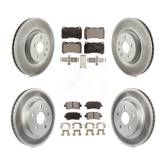 [Avant + Arrière] Kit de disque (revêtu) et plaquette (semi-métallique) de frein pour 2013-2019 Cadillac XTS sans Heavy Duty Brakes KGF-102327